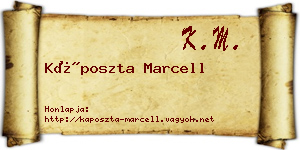 Káposzta Marcell névjegykártya