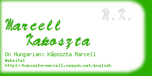 marcell kaposzta business card